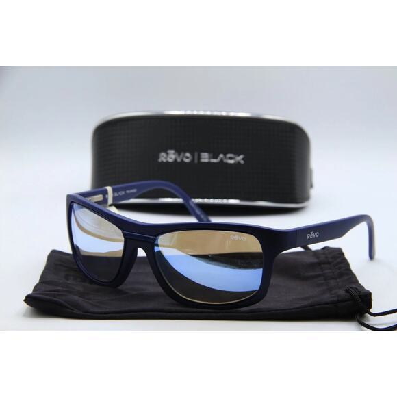 REVO BLACK, GENESIS SUNGLASSES RE 1188 05 POLARIZED BLUE WATER AUTHENTIC NEW - Picture 1 of 5